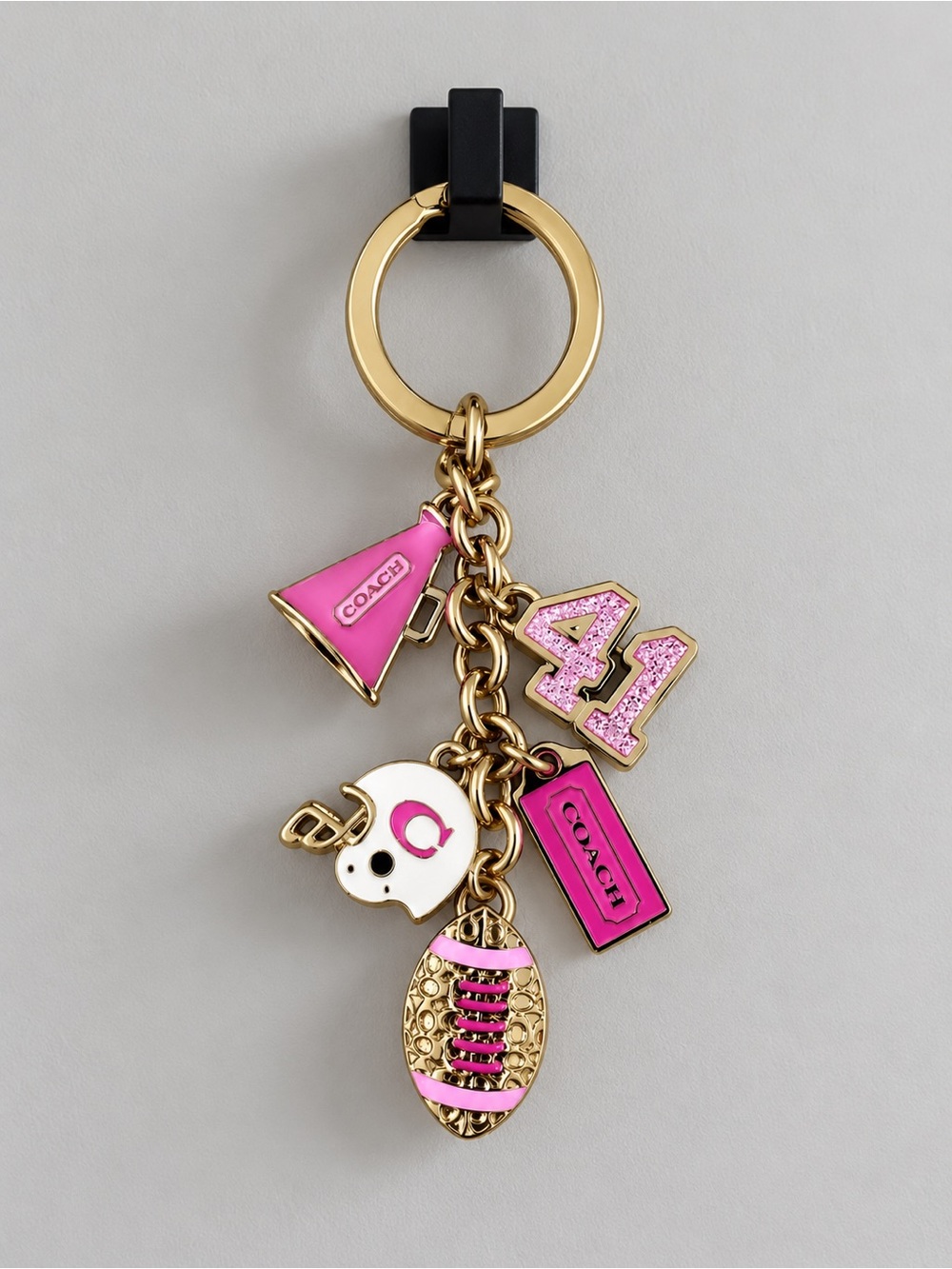 Coach Girly Football Mix Bag Charm (Style F61903) Collectible